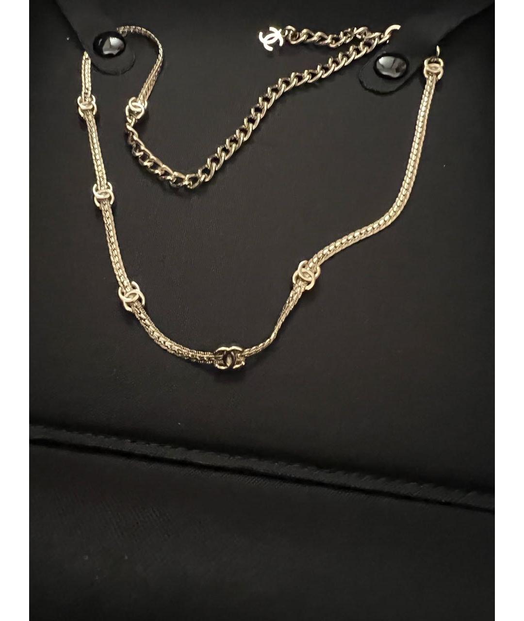 CHANEL Золотое металлическое колье, фото 3