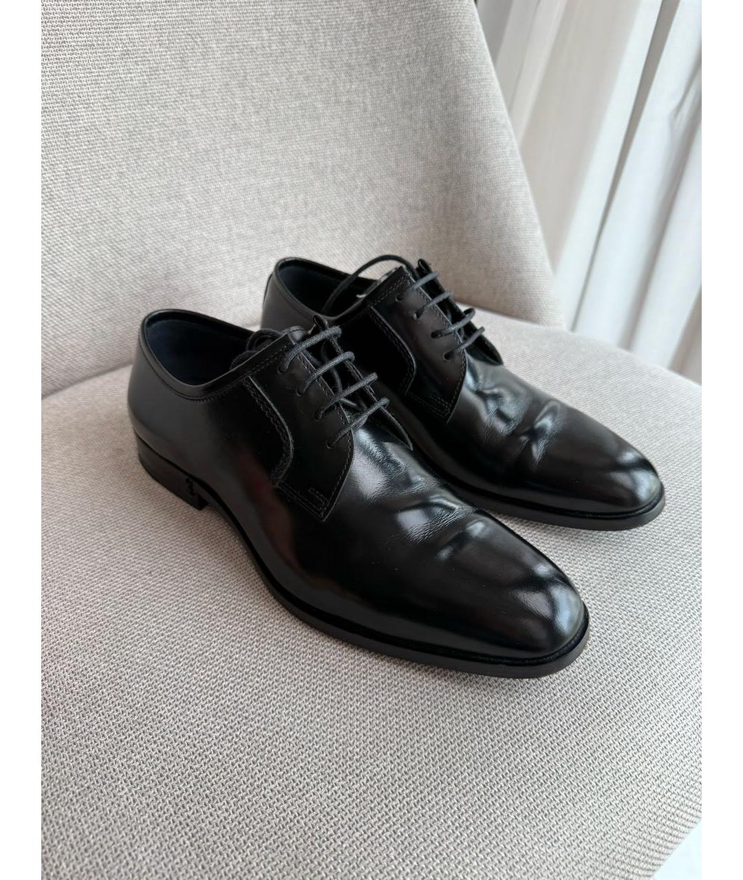 SAINT LAURENT Черные кожаные брогги и оксфорды, фото 2