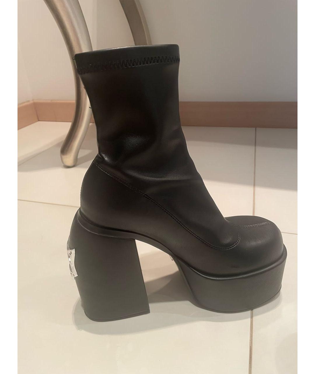 NAKED WOLF Черные ботильоны из искусственной кожи, фото 6