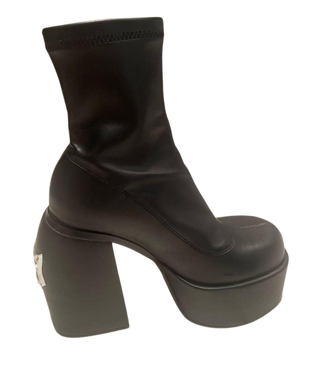 NAKED WOLF Черные ботильоны из искусственной кожи, фото 1