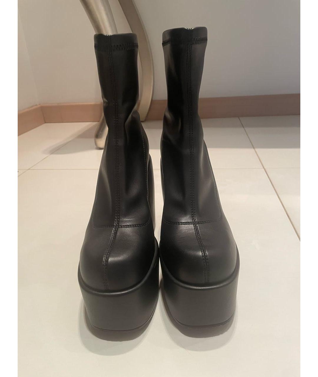 NAKED WOLF Черные ботильоны из искусственной кожи, фото 2