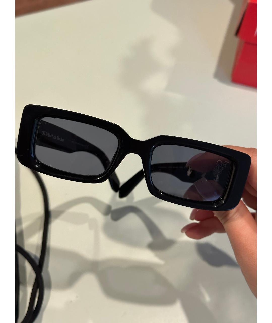 OFF-WHITE Черные солнцезащитные очки, фото 5