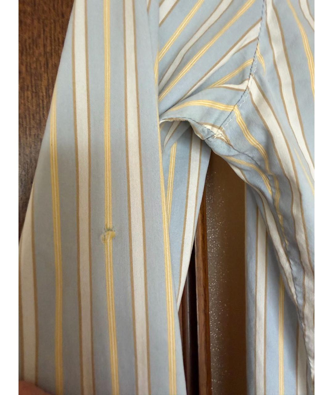 BLUMARINE Голубая хлопковая рубашка, фото 6