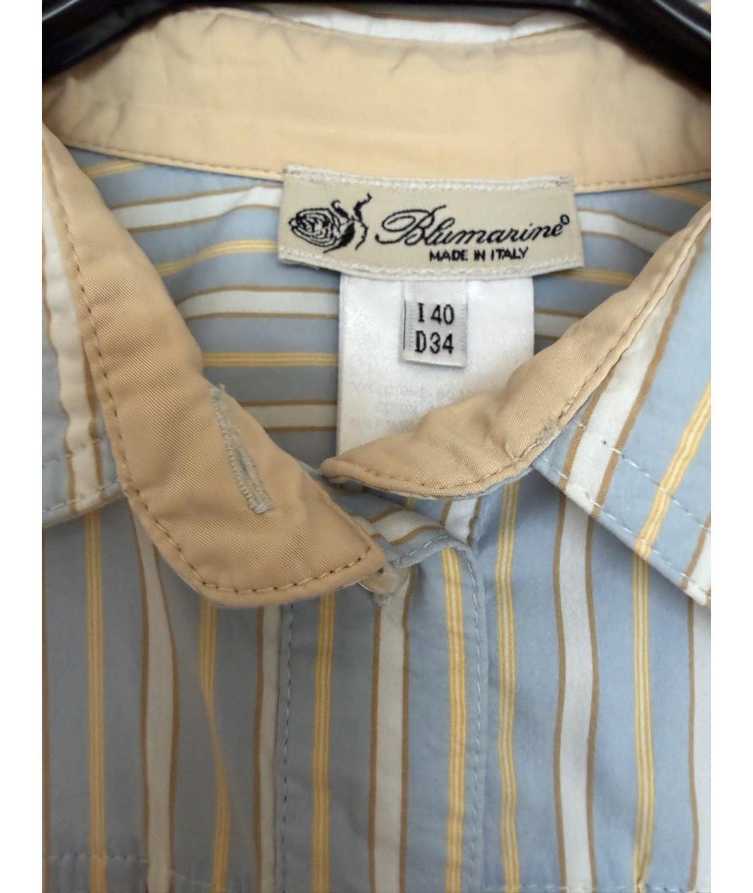 BLUMARINE Голубая хлопковая рубашка, фото 3