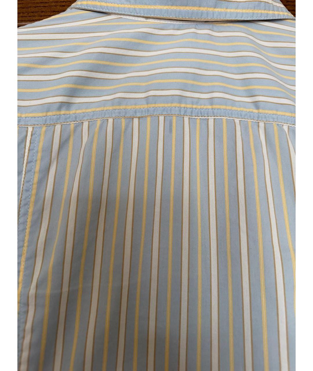 BLUMARINE Голубая хлопковая рубашка, фото 5