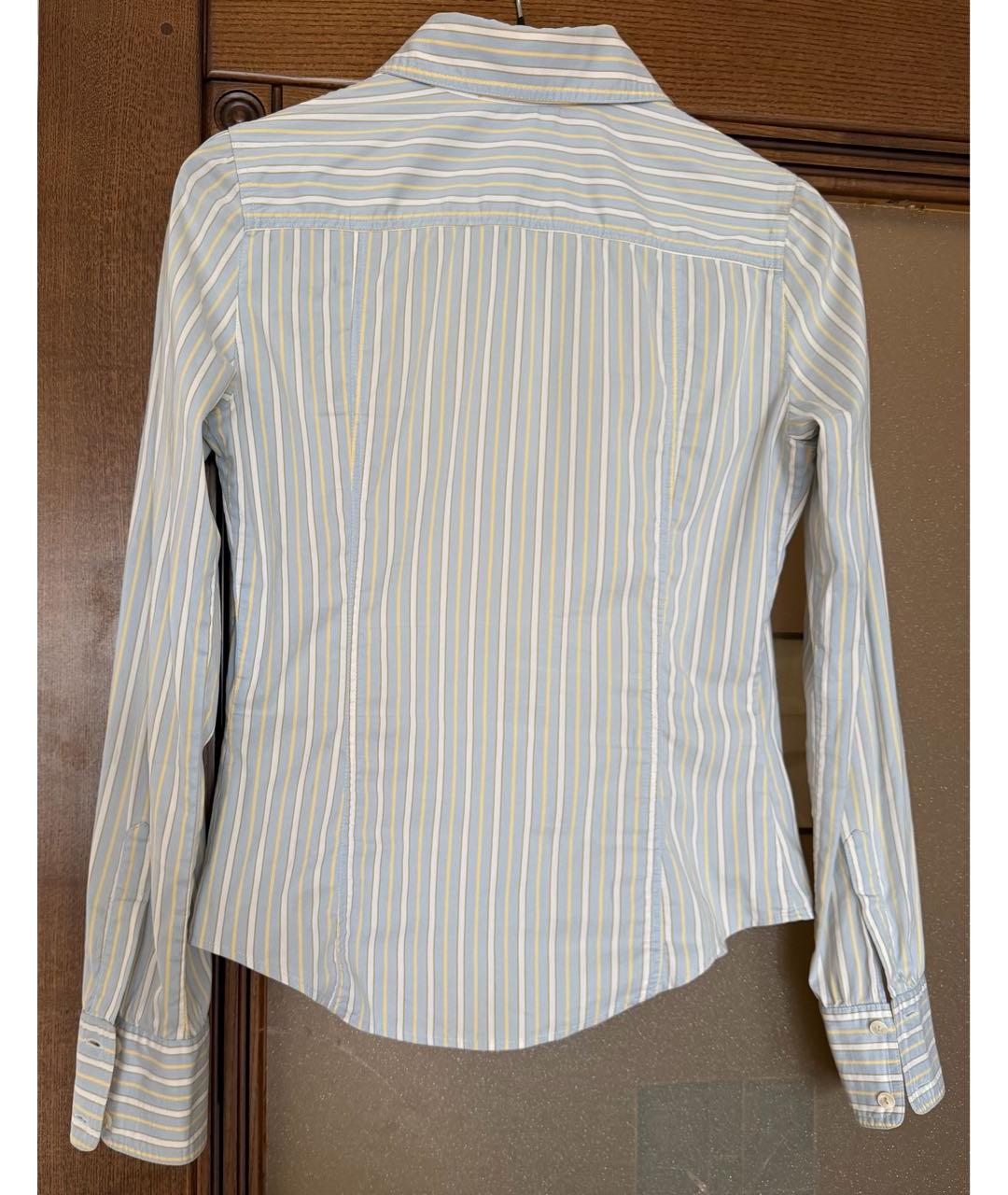 BLUMARINE Голубая хлопковая рубашка, фото 2