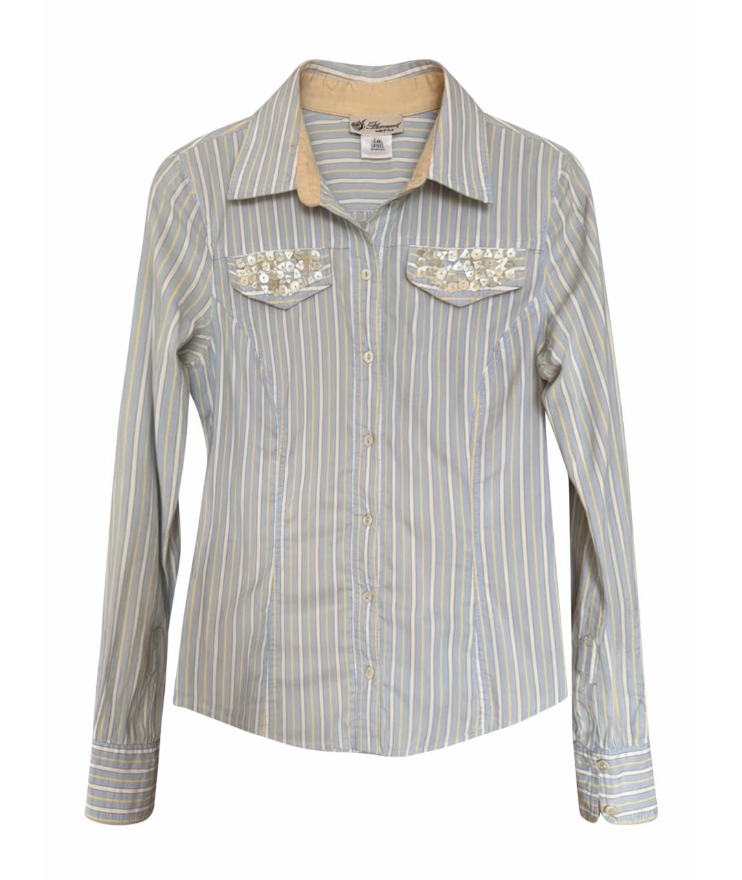 BLUMARINE Голубая хлопковая рубашка, фото 1