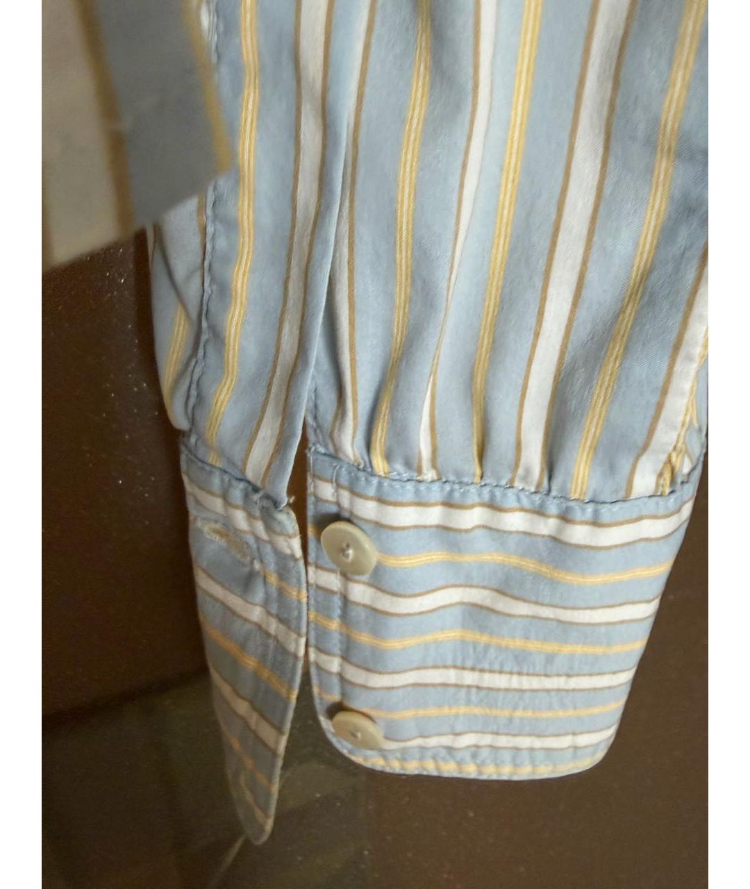 BLUMARINE Голубая хлопковая рубашка, фото 8