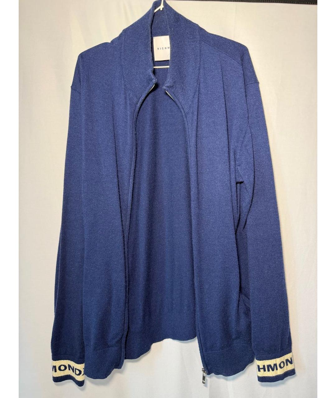 JOHN RICHMOND Синий вискозный джемпер / свитер, фото 6