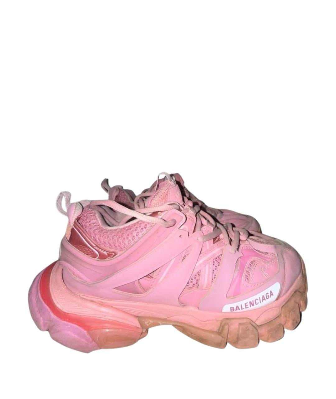 BALENCIAGA Розовые текстильные кроссовки, фото 1