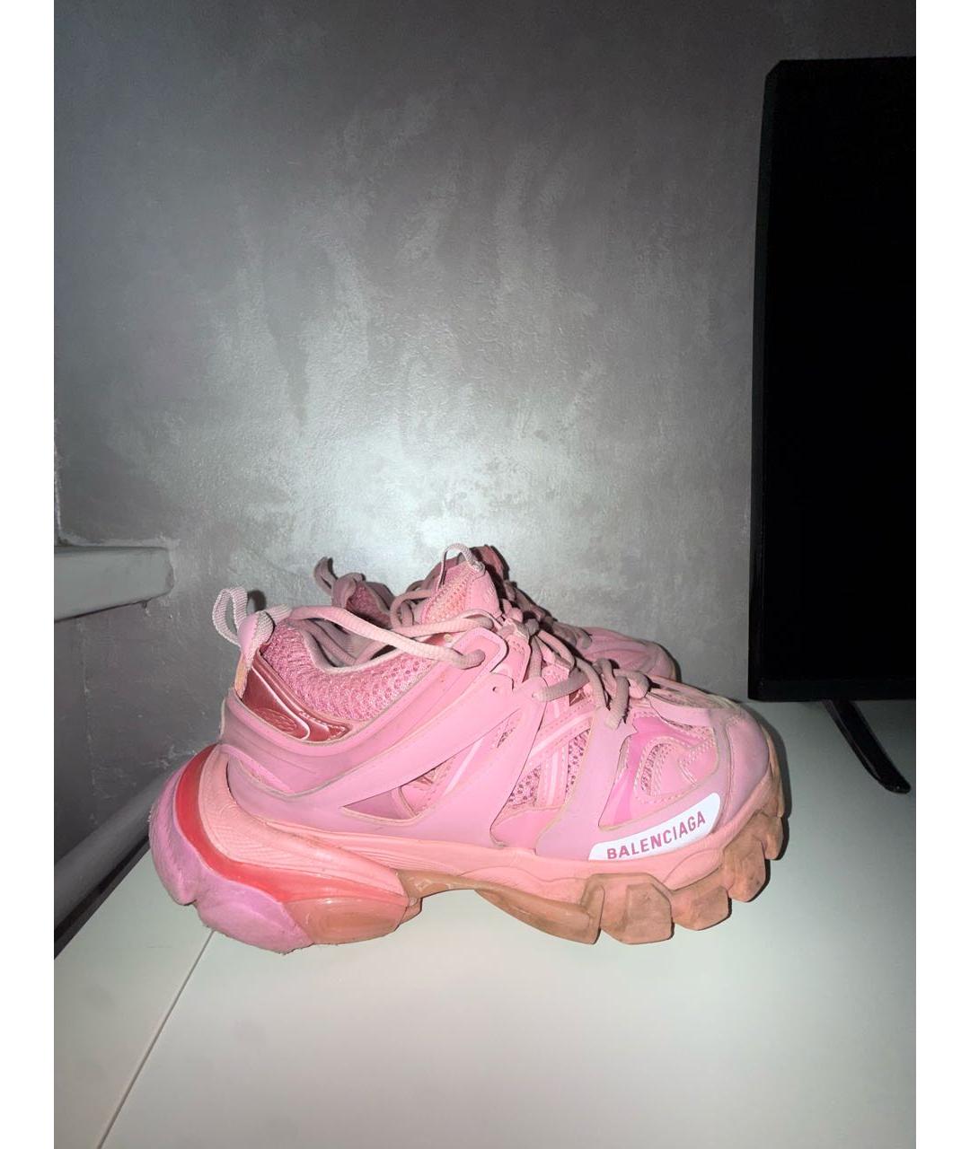 BALENCIAGA Розовые текстильные кроссовки, фото 5