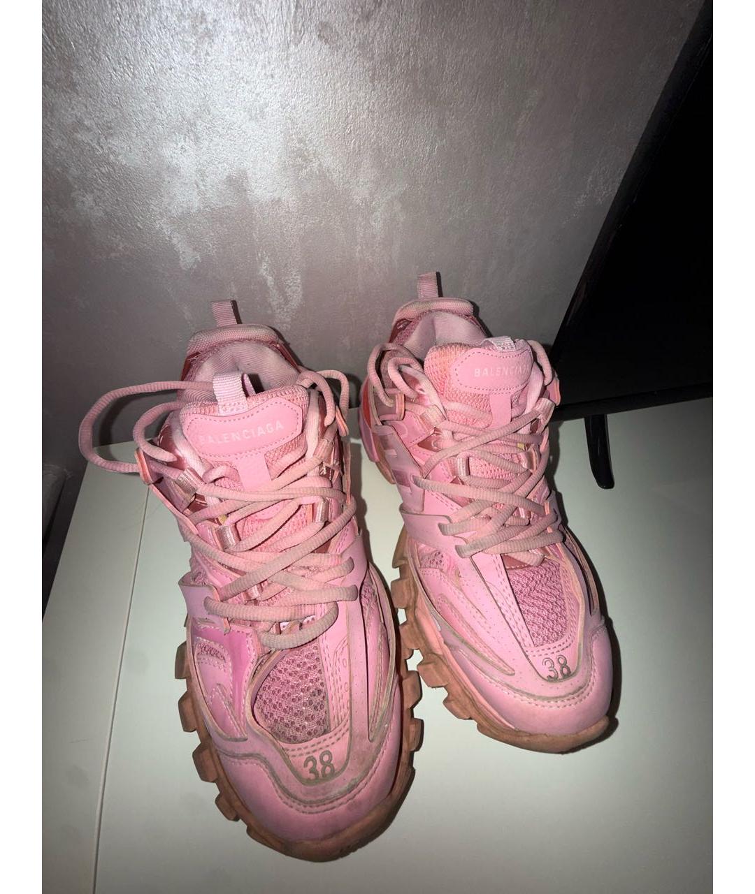 BALENCIAGA Розовые текстильные кроссовки, фото 2
