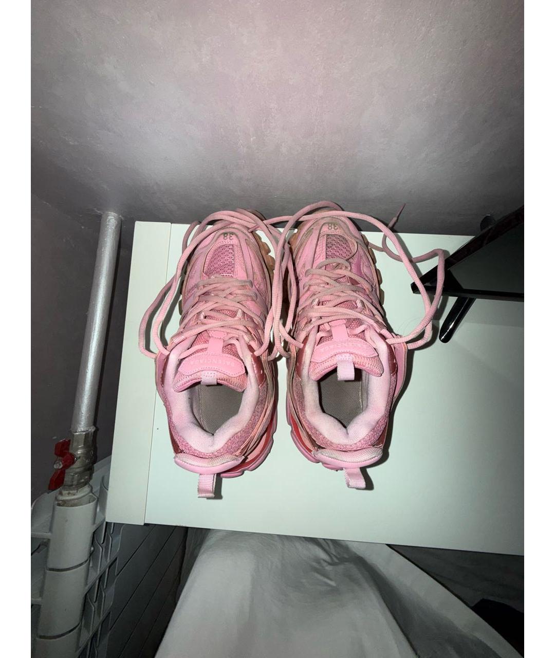 BALENCIAGA Розовые текстильные кроссовки, фото 3