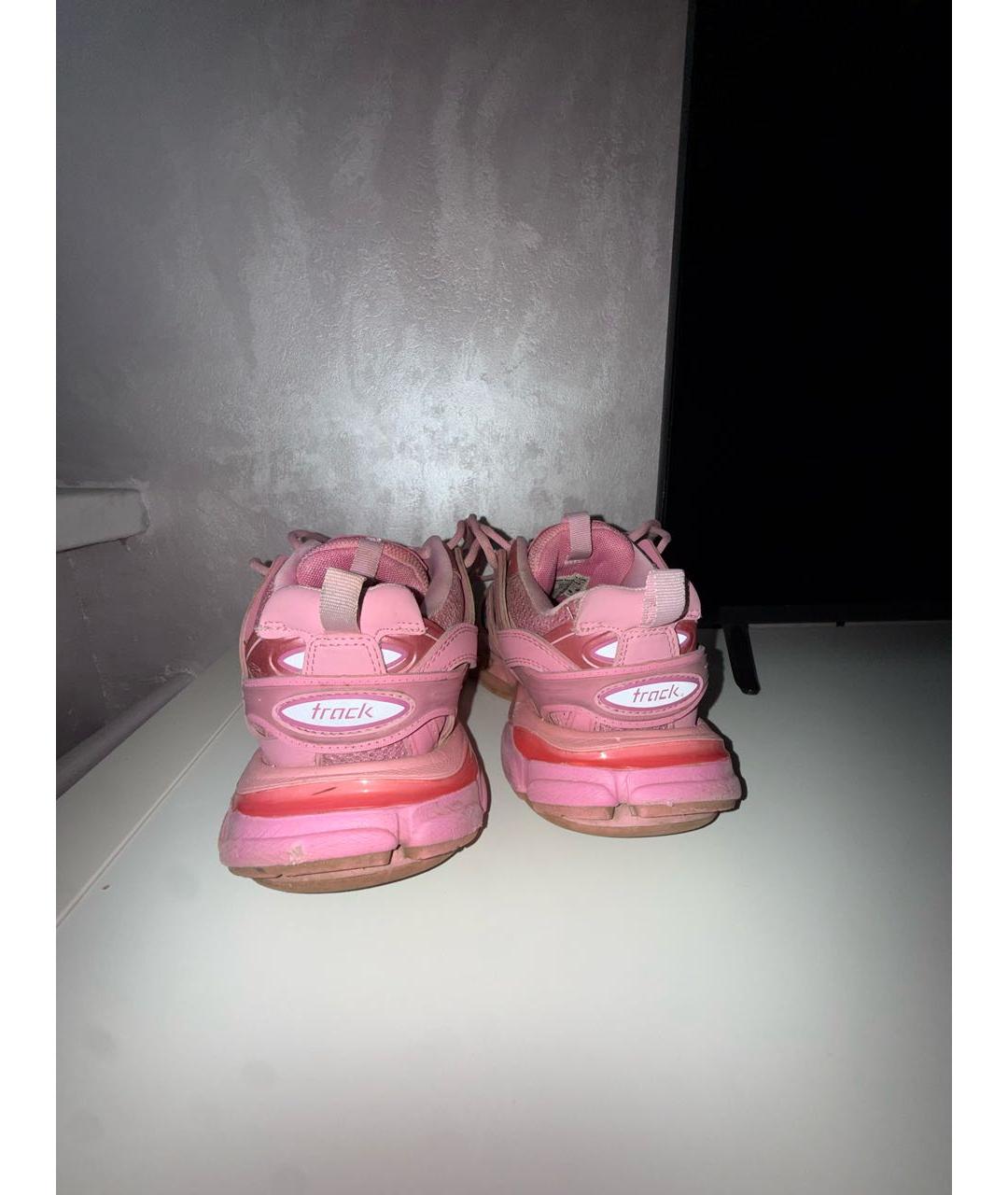 BALENCIAGA Розовые текстильные кроссовки, фото 4