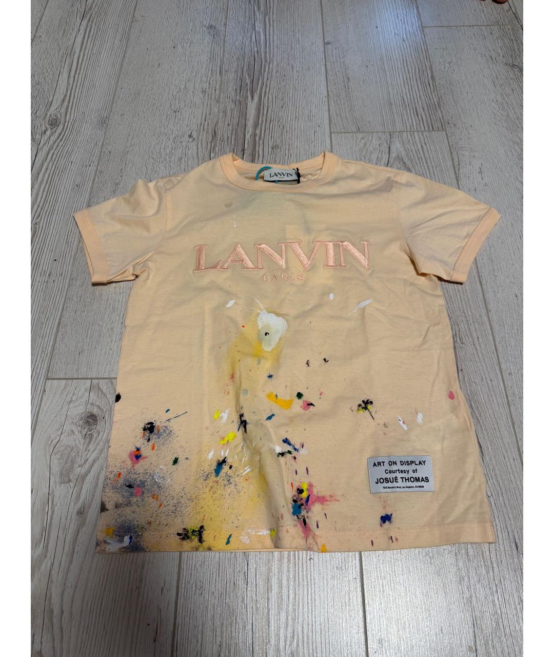 LANVIN Мульти хлопковая футболка, фото 9