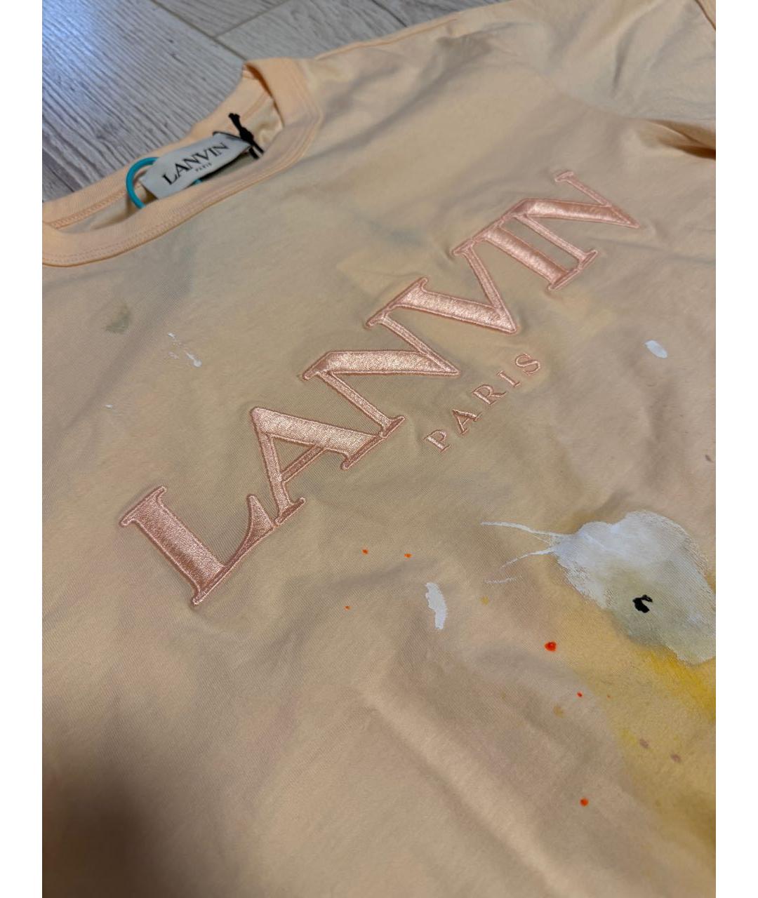 LANVIN Мульти хлопковая футболка, фото 4