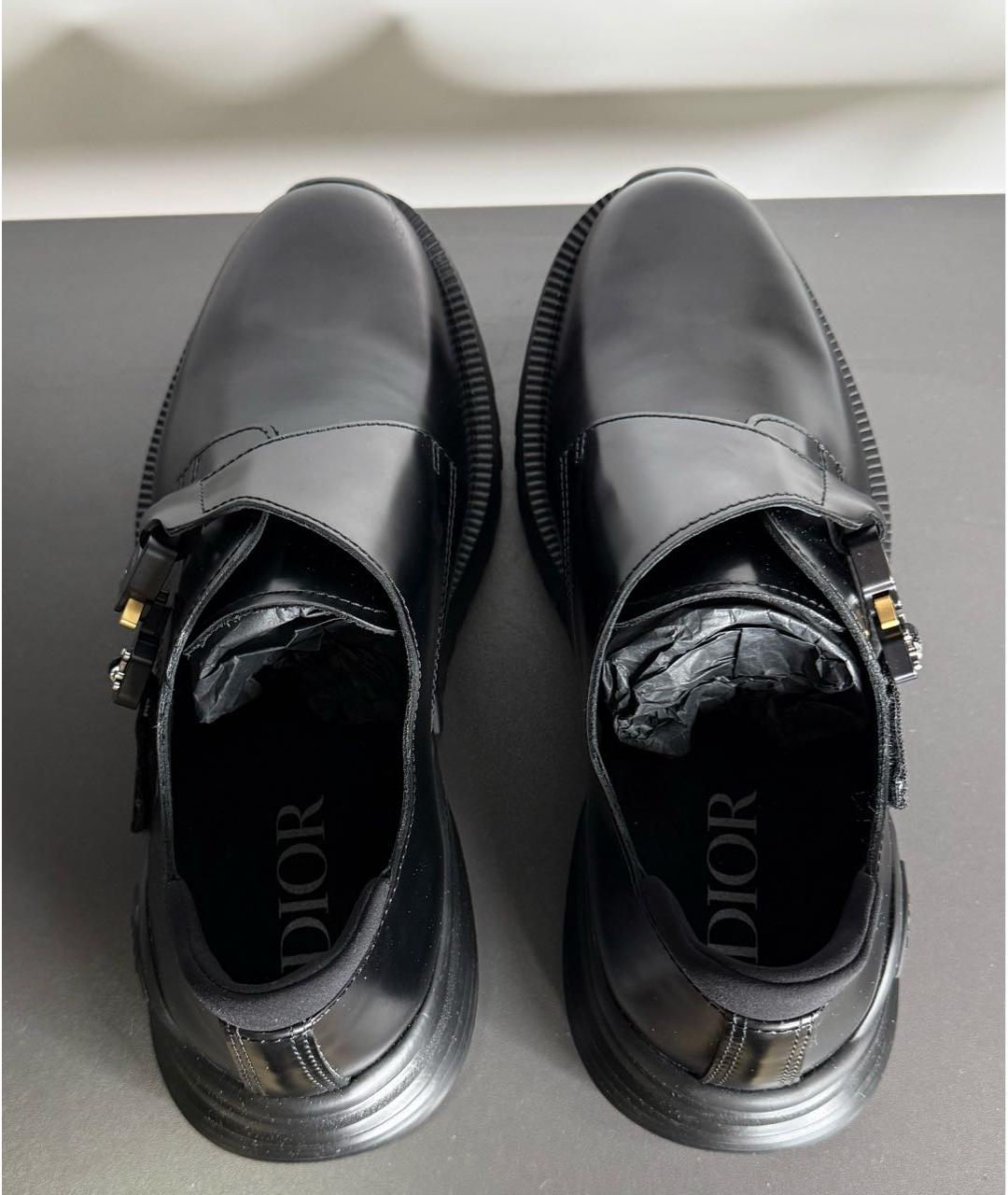 CHRISTIAN DIOR Черные кожаные туфли, фото 3