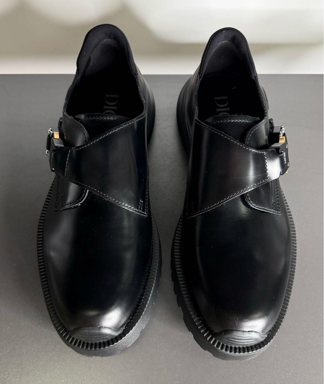 CHRISTIAN DIOR Черные кожаные туфли, фото 2