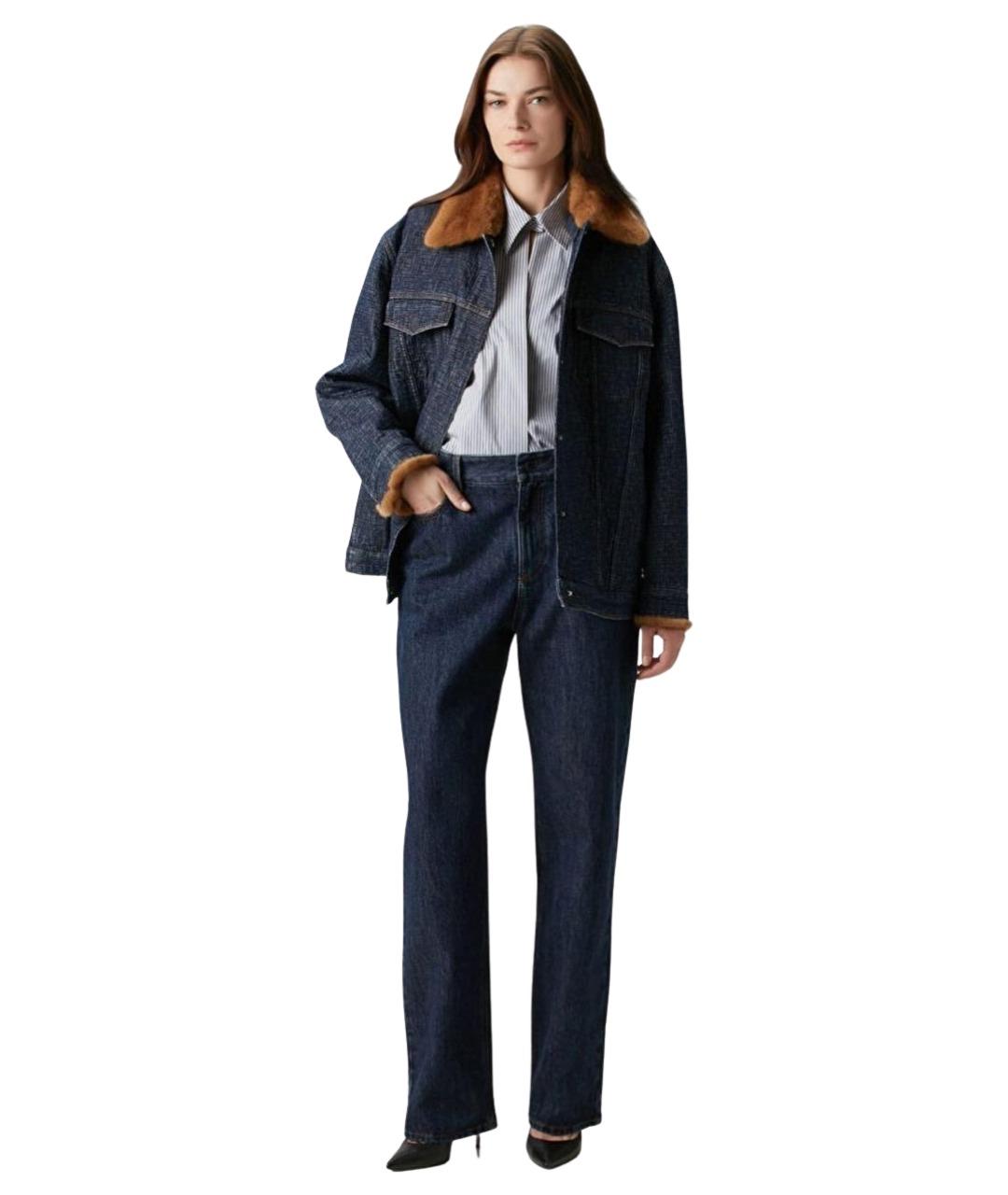 FENDI Темно-синяя хлопковая куртка, фото 8