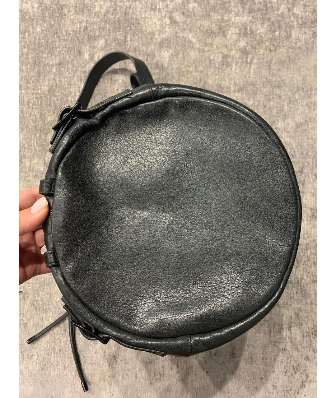 SAINT LAURENT Антрацитовая кожаная сумка через плечо, фото 8