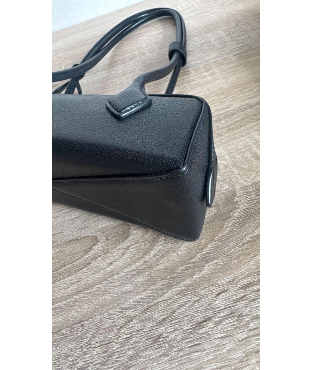 ALAIA Черная кожаная сумка через плечо, фото 5