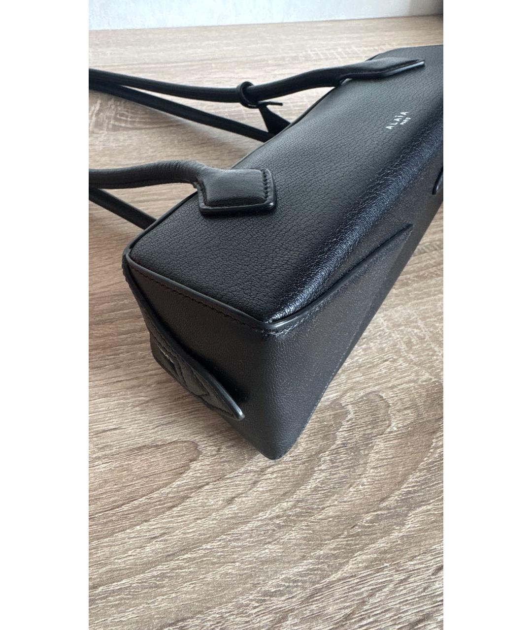 ALAIA Черная кожаная сумка через плечо, фото 4