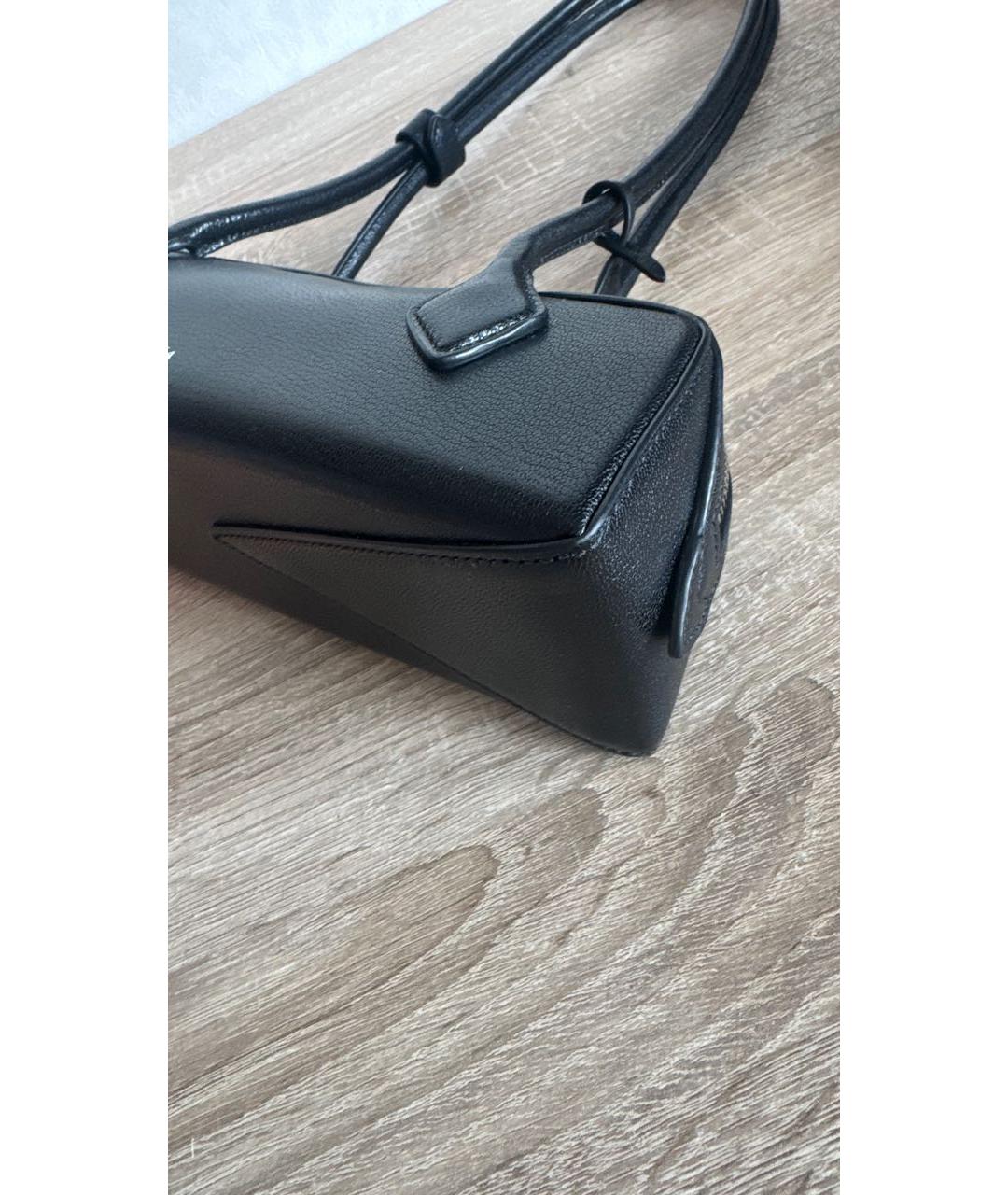 ALAIA Черная кожаная сумка через плечо, фото 3