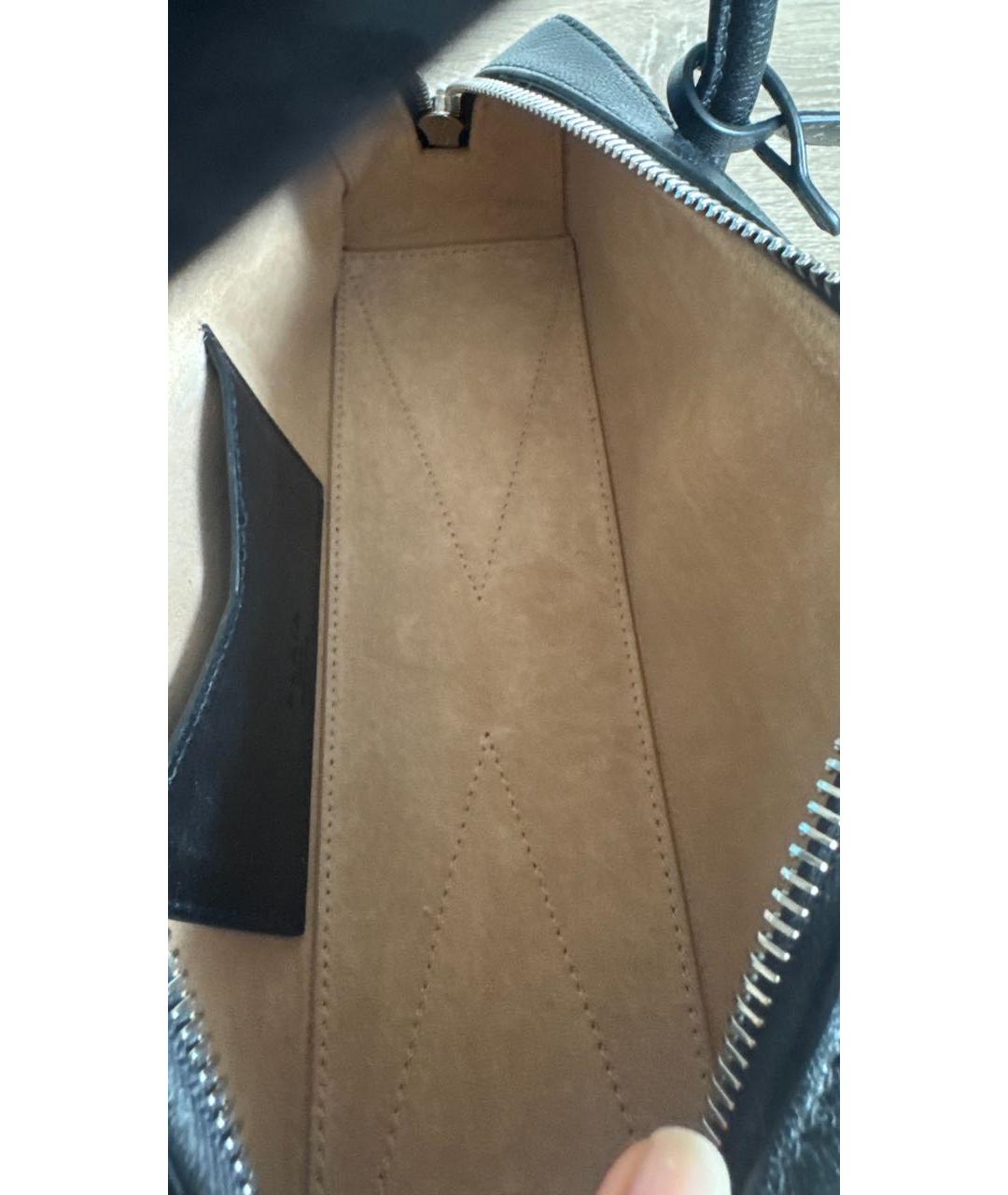 ALAIA Черная кожаная сумка через плечо, фото 7