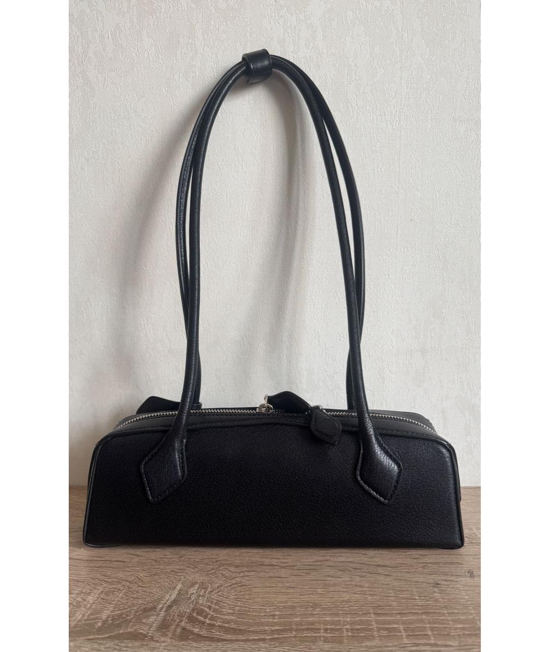 ALAIA Черная кожаная сумка через плечо, фото 2