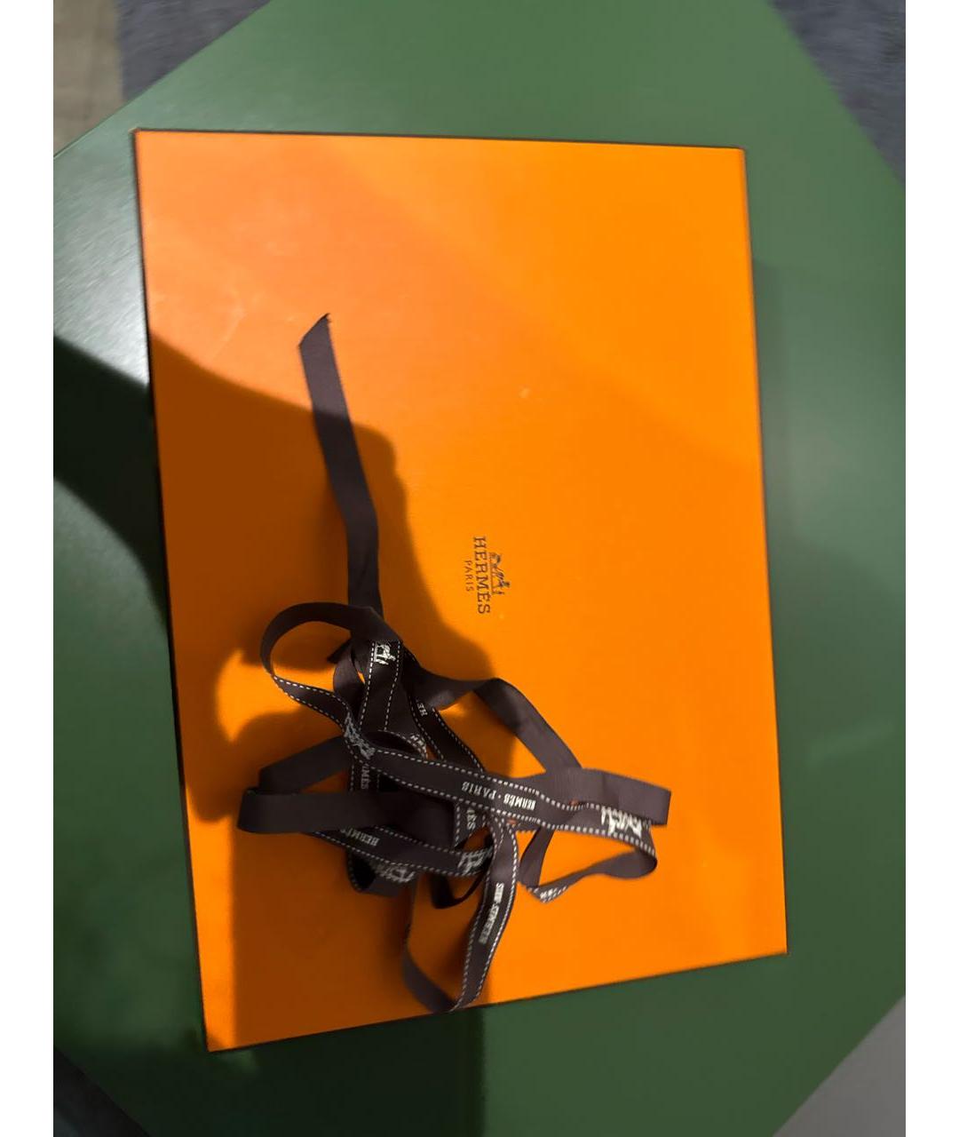 HERMES Черные кожаные сандалии, фото 6