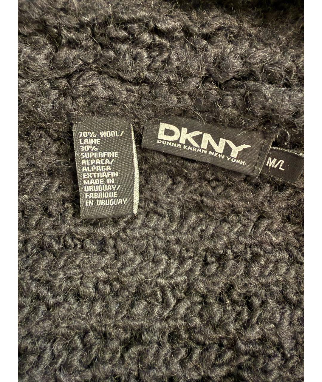 DKNY Черный шерстяной кардиган, фото 3