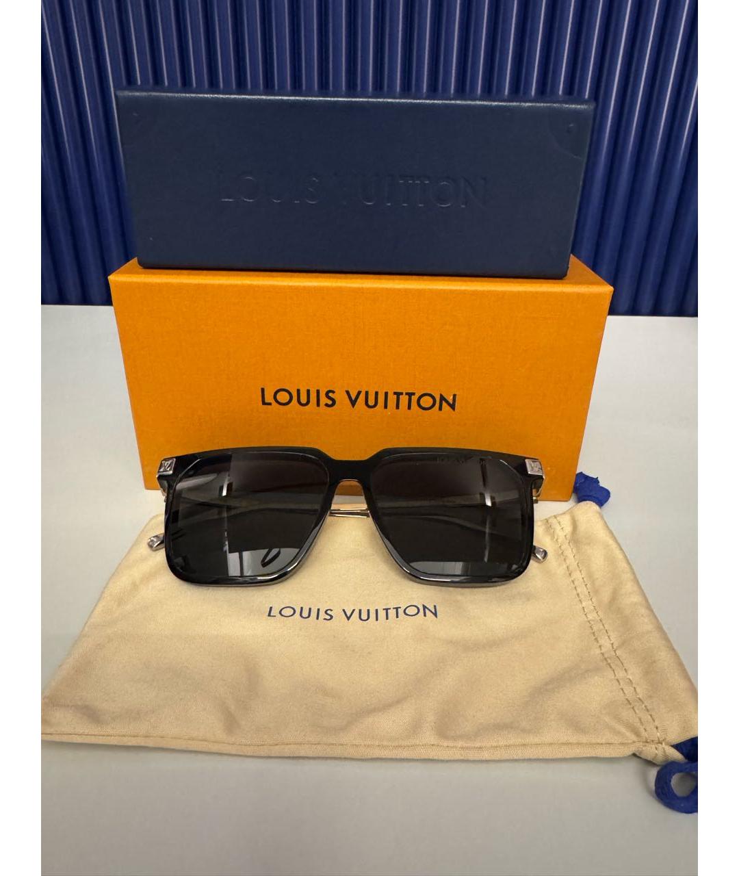 LOUIS VUITTON Черные пластиковые солнцезащитные очки, фото 4