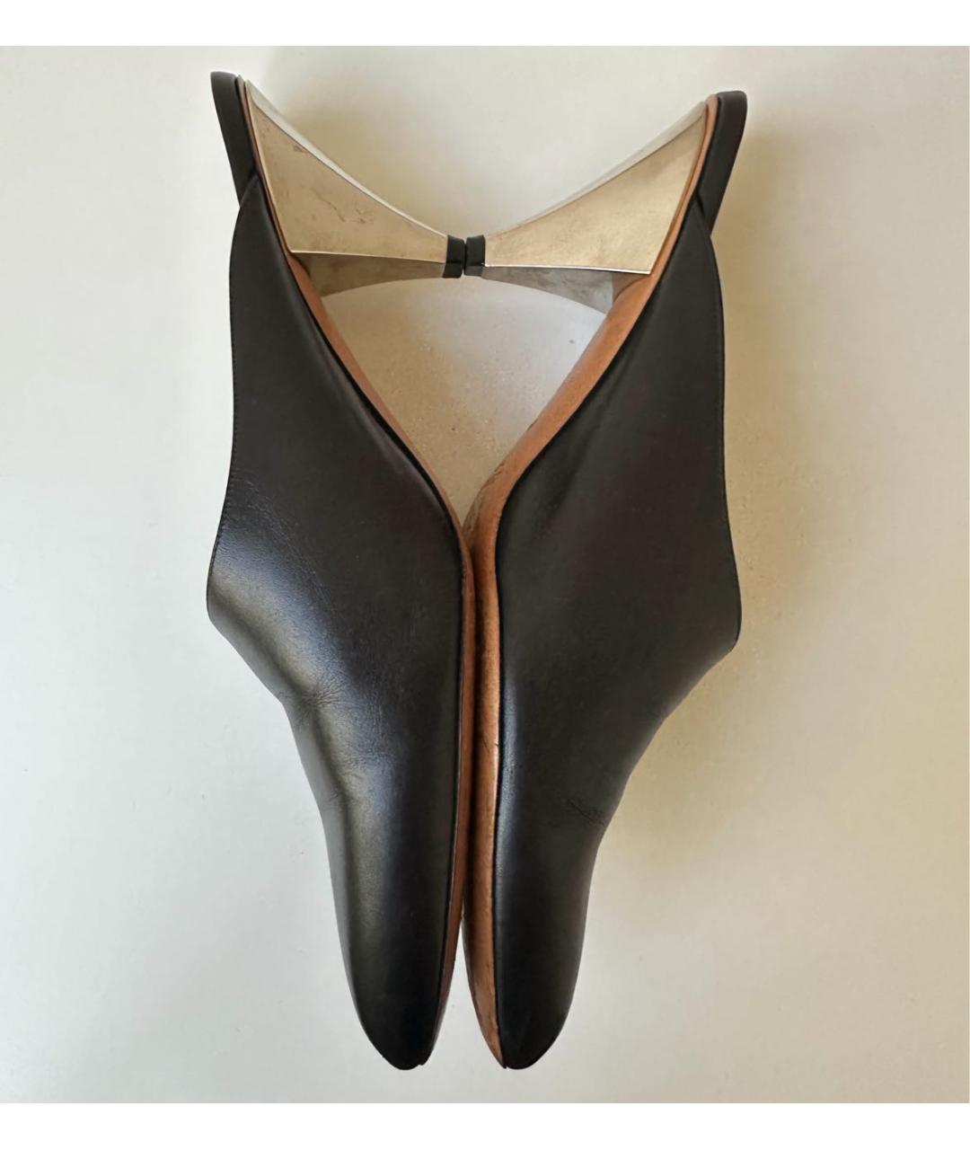 CELINE Черные кожаные мюли, фото 3