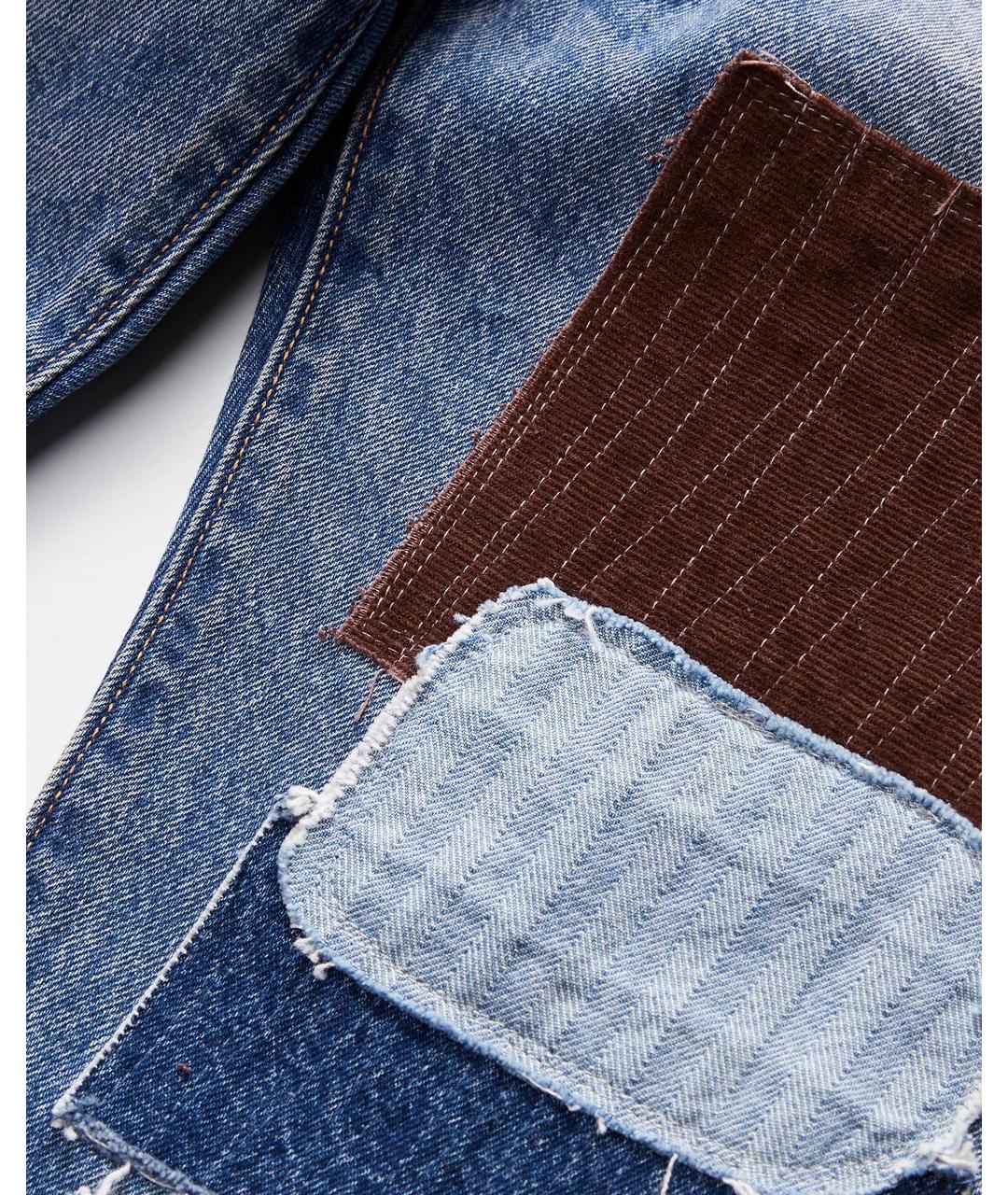 LEVI'S Голубые хлопко-полиэстеровые прямые джинсы, фото 4