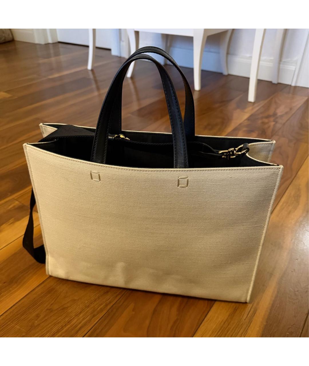 GIVENCHY Бежевая хлопковая сумка тоут, фото 3