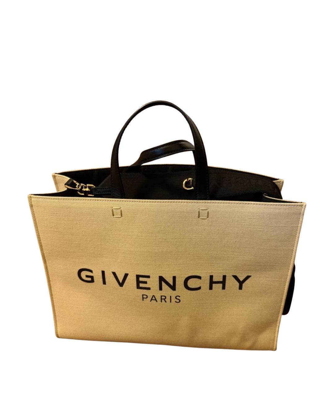 GIVENCHY Бежевая хлопковая сумка тоут, фото 1