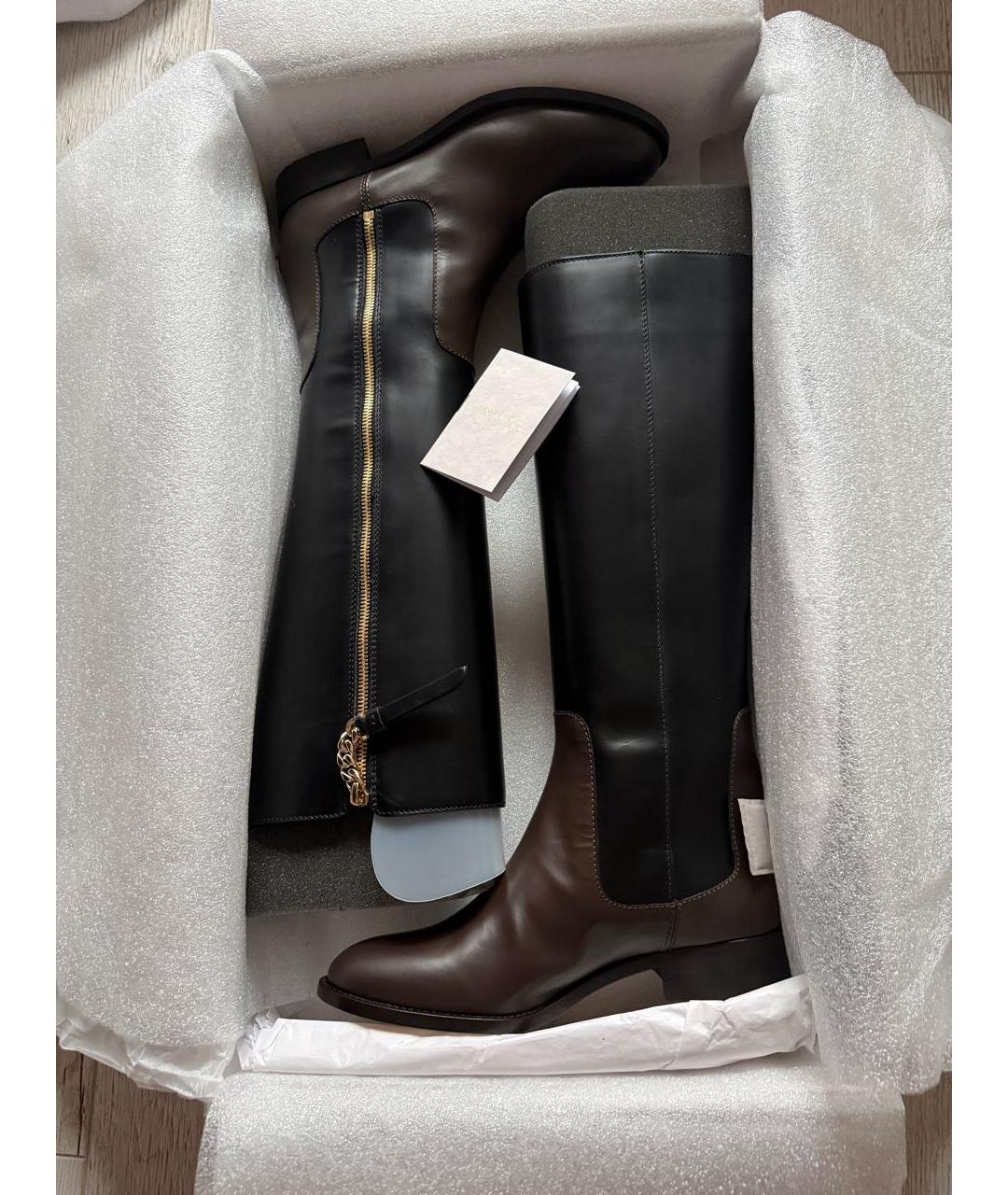 JIMMY CHOO Черные кожаные сапоги, фото 3