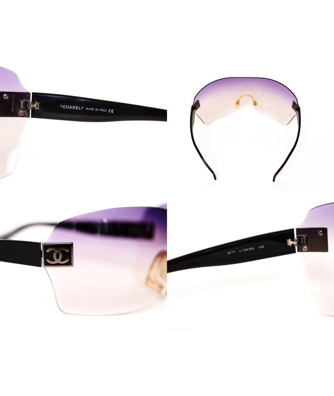 CHANEL Черные пластиковые солнцезащитные очки, фото 5