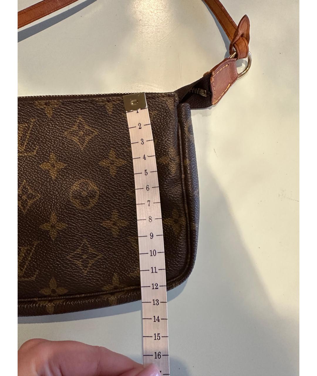 LOUIS VUITTON Коричневая сумка с короткими ручками, фото 9