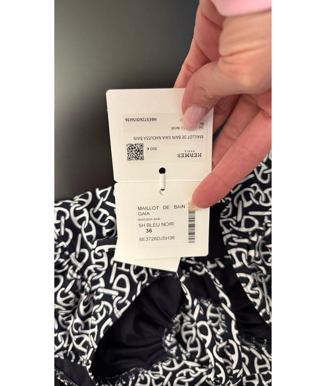 HERMES Темно-синий купальник, фото 2