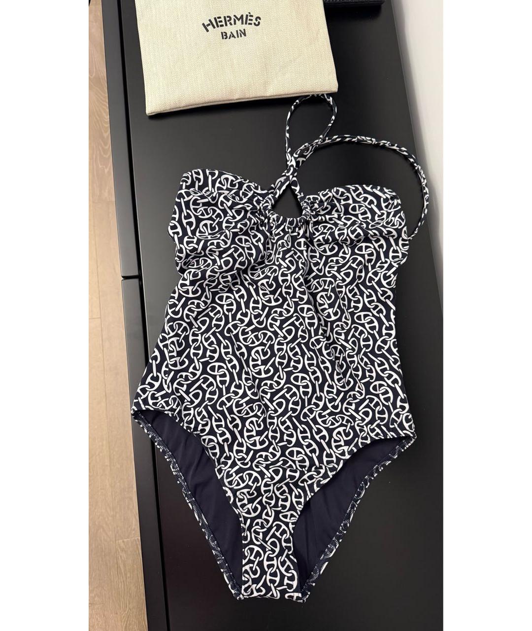 HERMES Темно-синий купальник, фото 3