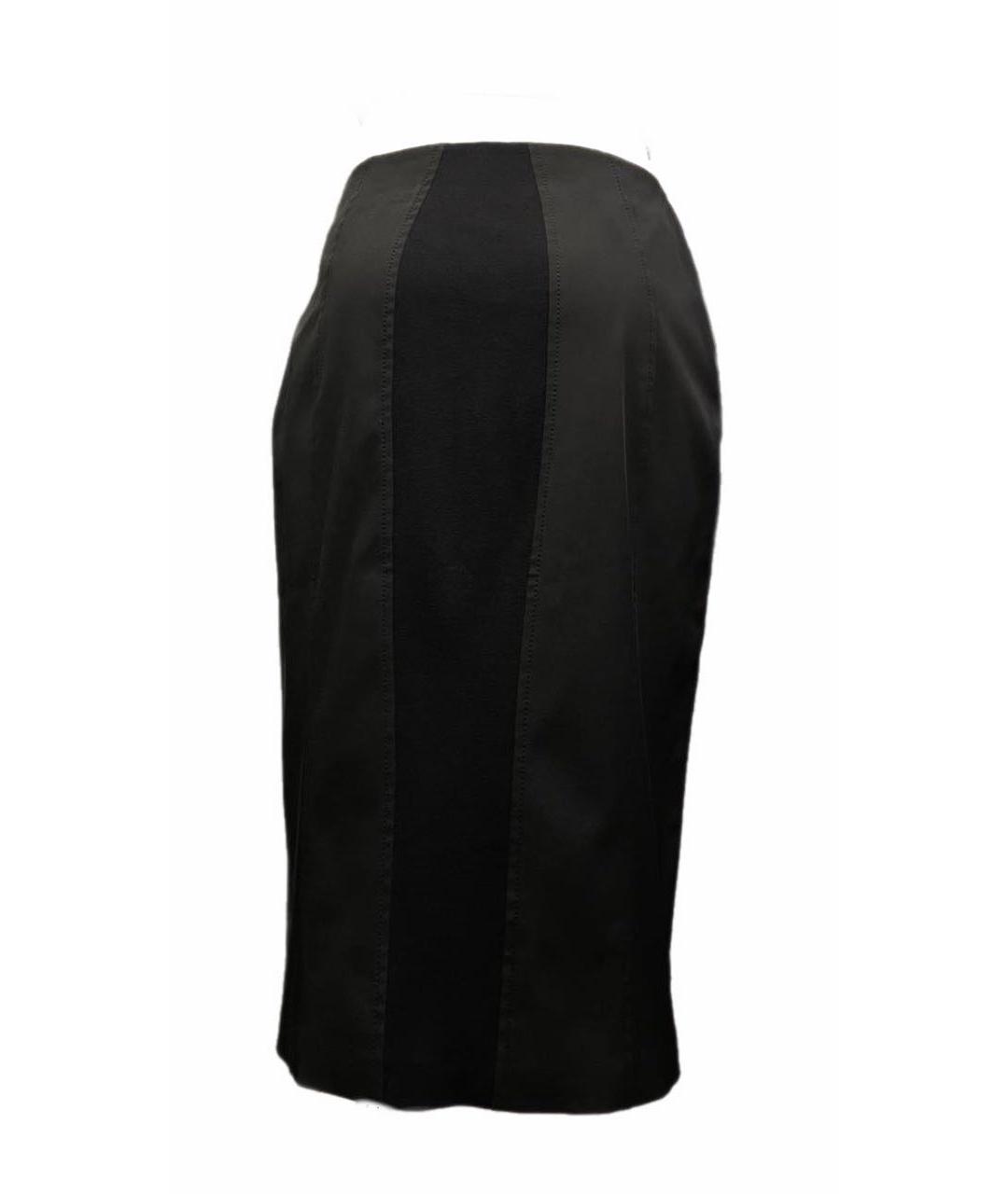 MUGLER VINTAGE Черная полиэстеровая юбка миди, фото 3