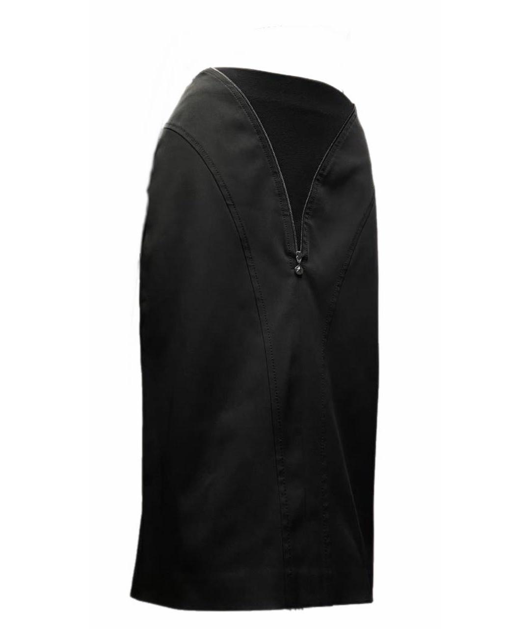 MUGLER VINTAGE Черная полиэстеровая юбка миди, фото 1