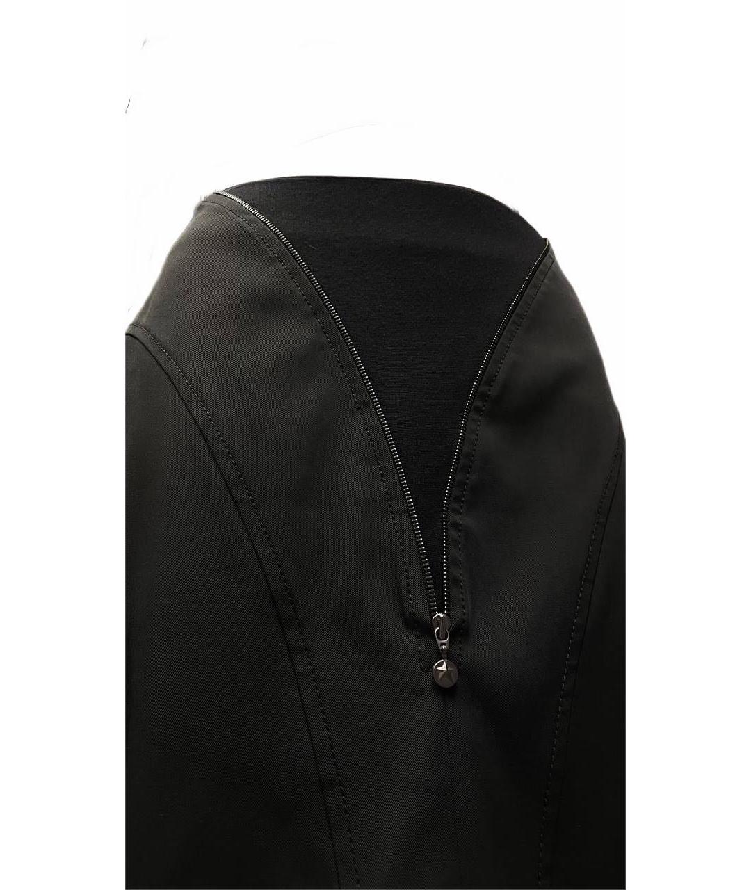 MUGLER VINTAGE Черная полиэстеровая юбка миди, фото 7