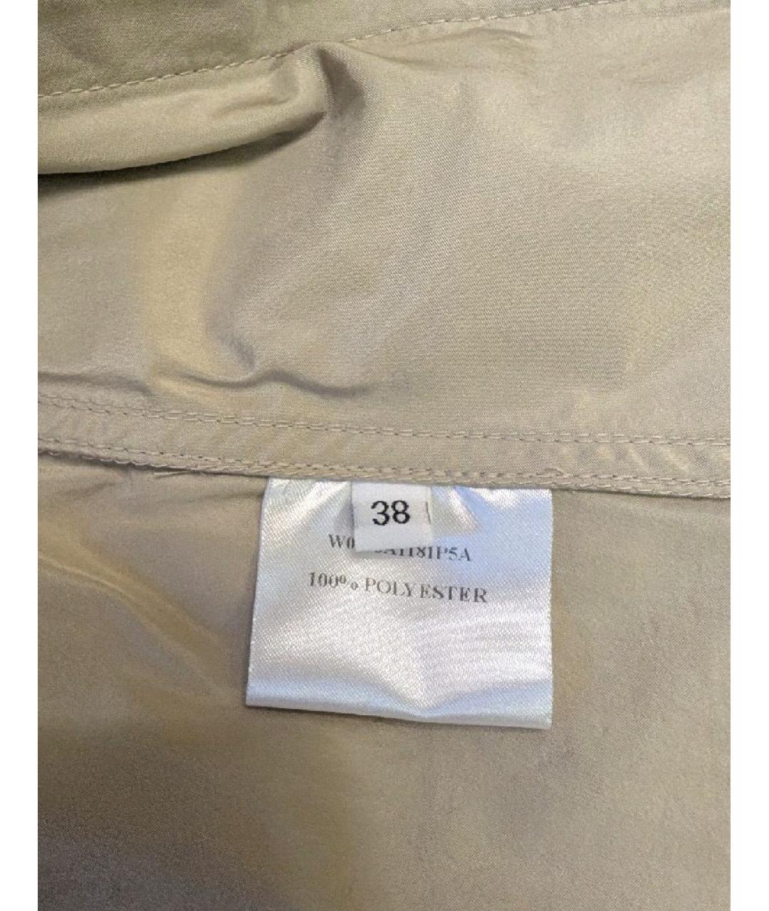 LANVIN Бежевый полиэстеровый тренч/плащ, фото 5