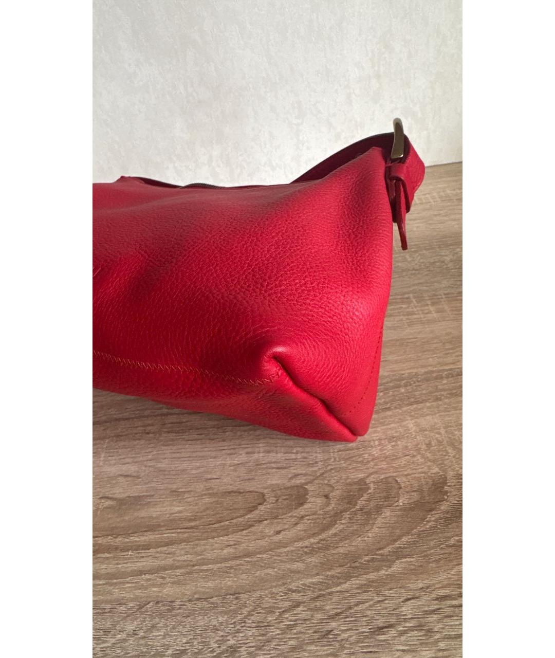 MIU MIU Красная кожаная сумка с короткими ручками, фото 4
