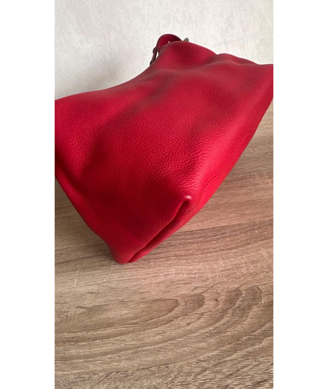 MIU MIU Красная кожаная сумка с короткими ручками, фото 6