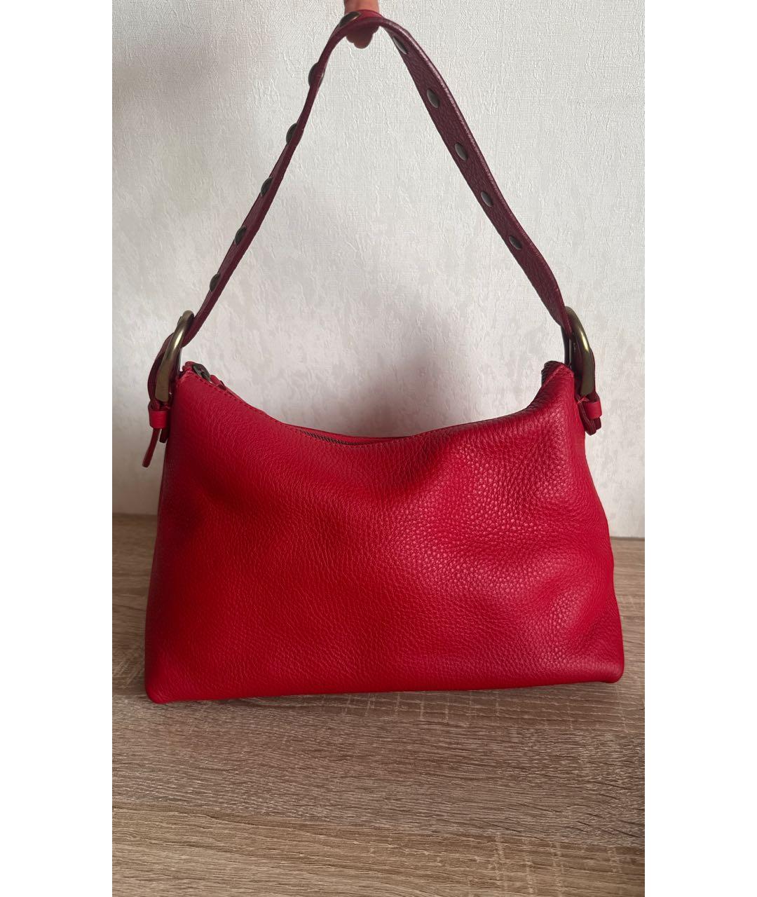 MIU MIU Красная кожаная сумка с короткими ручками, фото 2