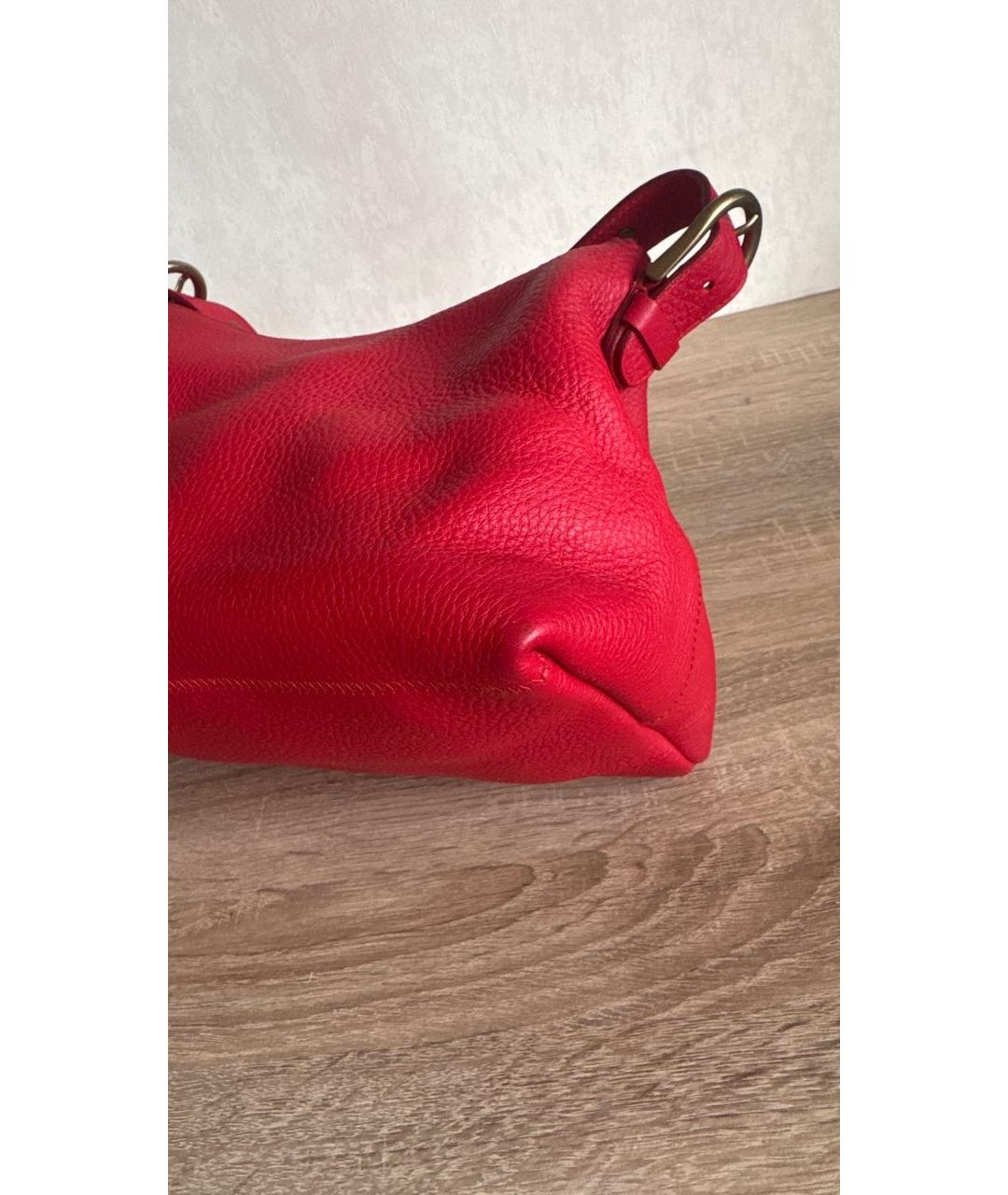 MIU MIU Красная кожаная сумка с короткими ручками, фото 5