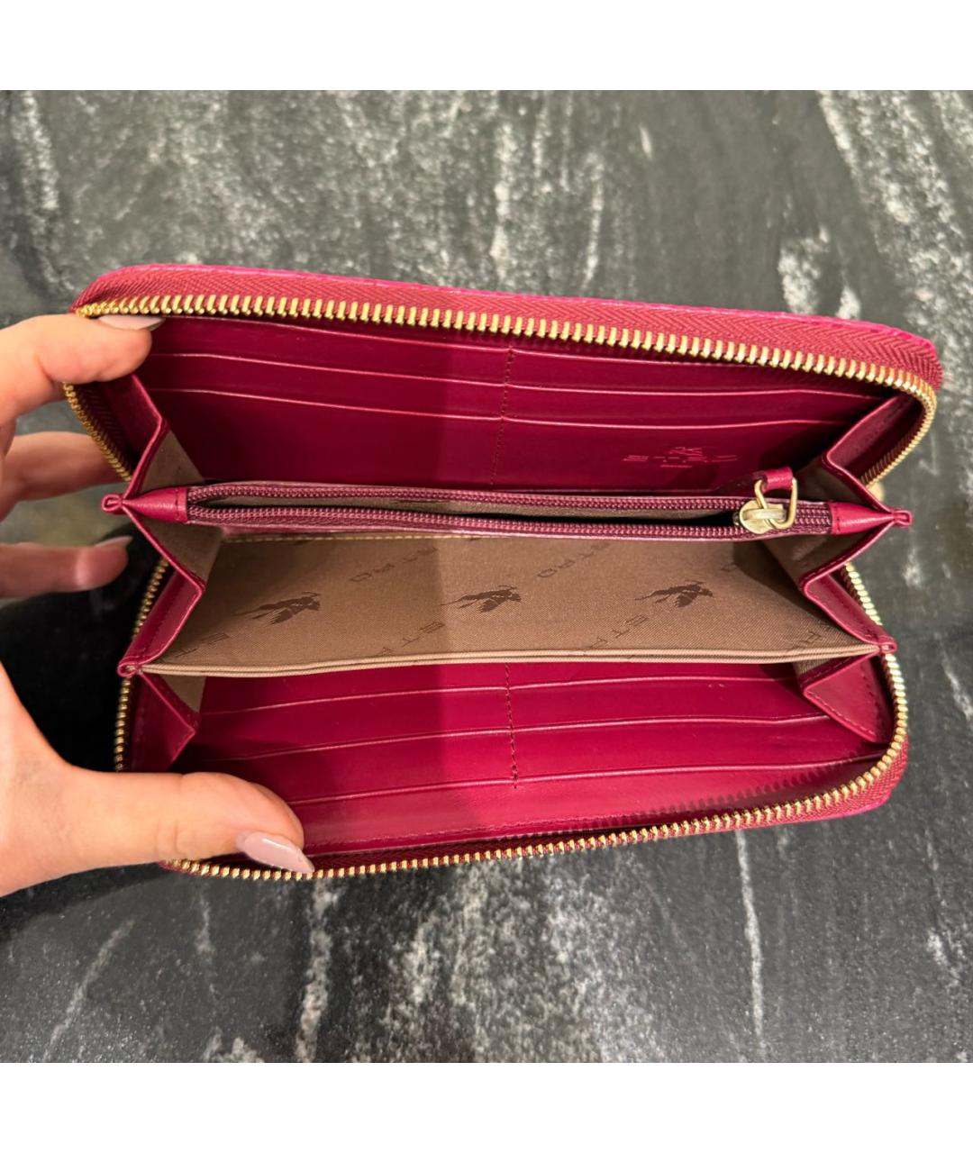 ETRO Фуксия кожаный кошелек, фото 4